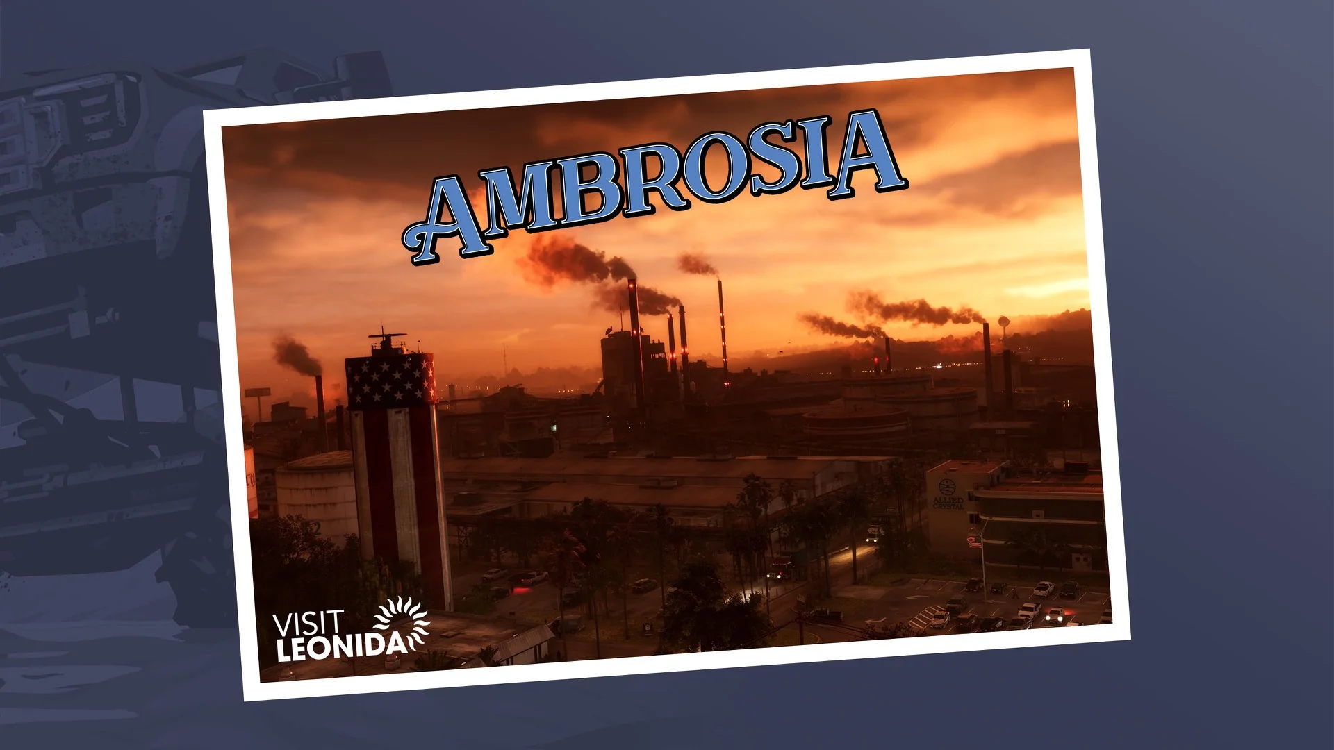 Official GTA VI media labeled Ambrosia Postcard.