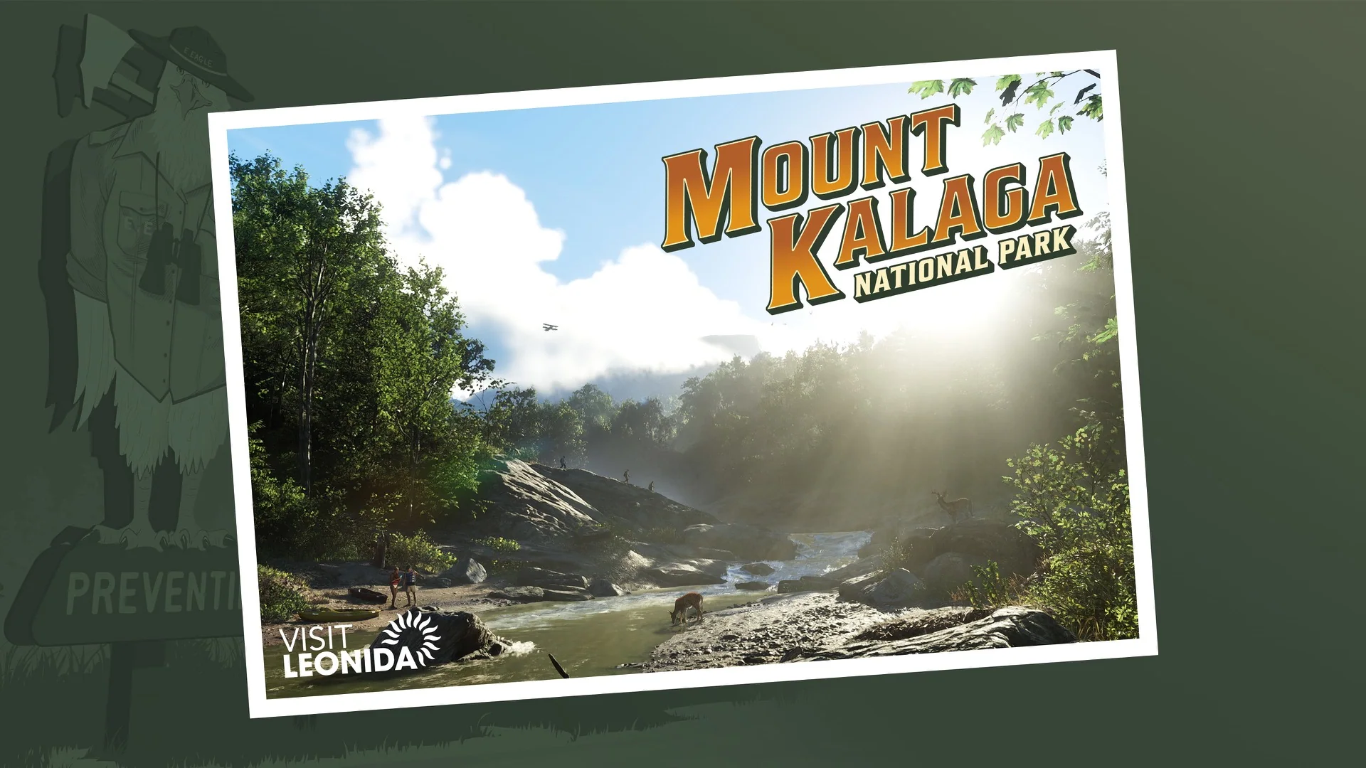 Official GTA VI media labeled Mount Kalaga National Park Postcard.