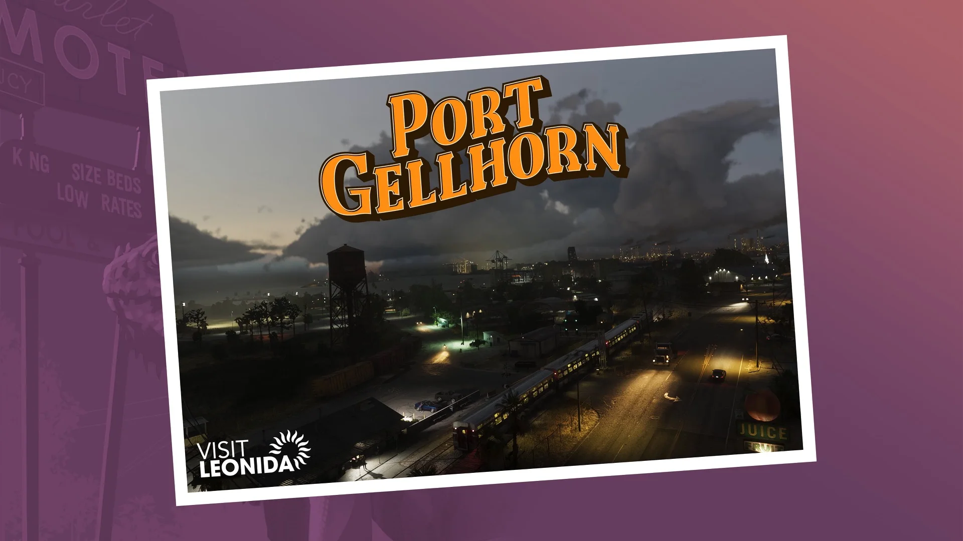 Official GTA VI media labeled Port Gellhorn Postcard.